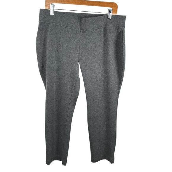 Lands' End Women's Starfish Mid Rise Knit Leggings Size Large Charcoal Heather - Picture 1 of 9
